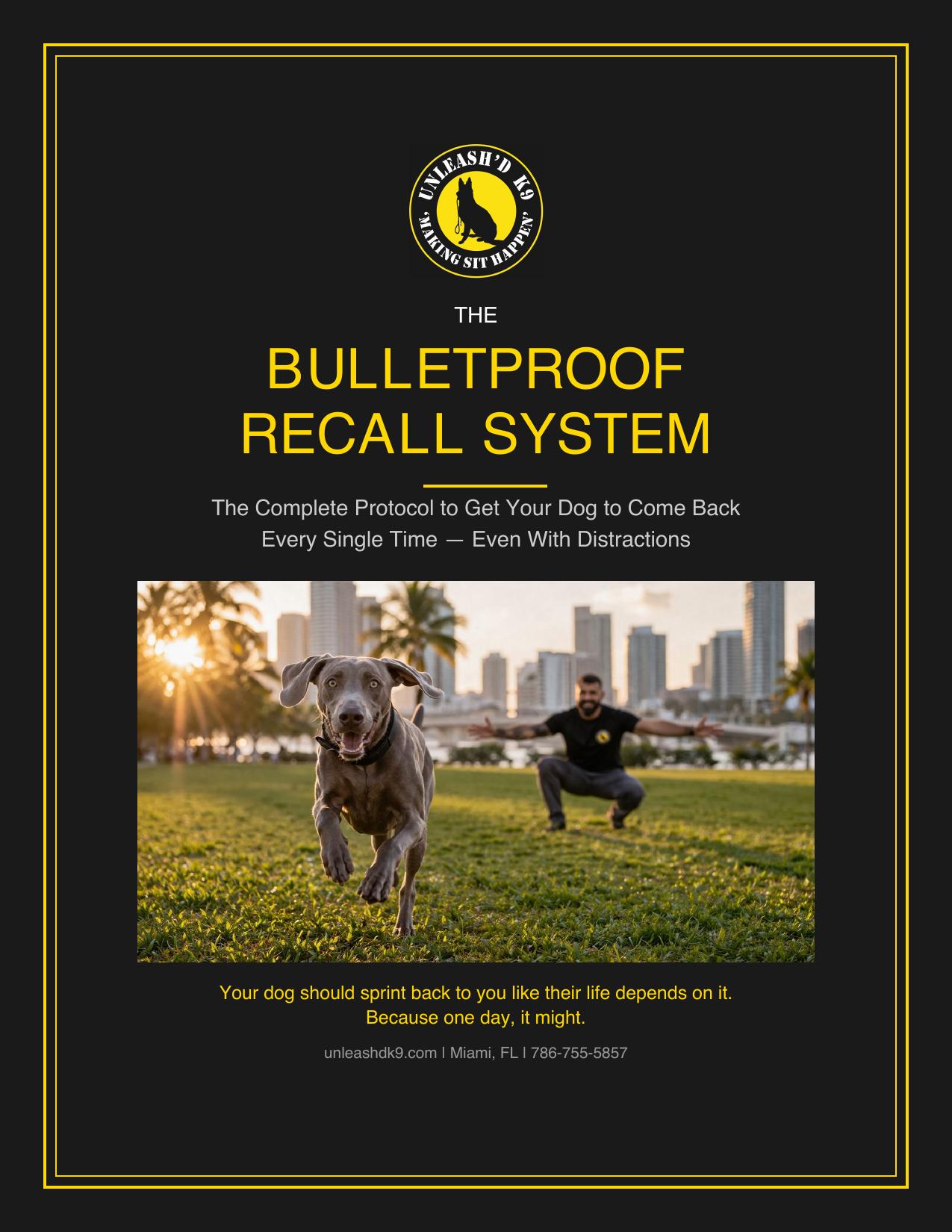 The Bulletproof Recall System - Complete Recall Protocol by Unleash'd K9